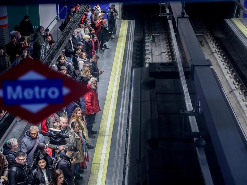 Un andén del Metro de Madrid.