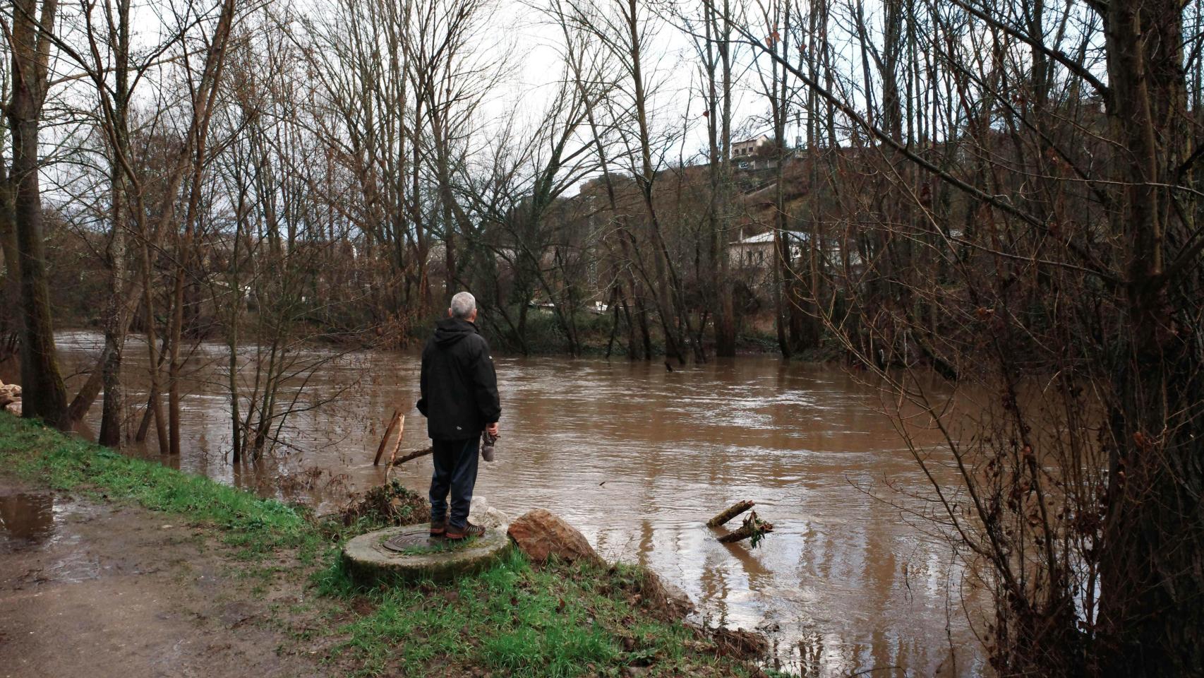 Aumento del caudal de los ríos Sil y Boeza a su paso por Ponferrada