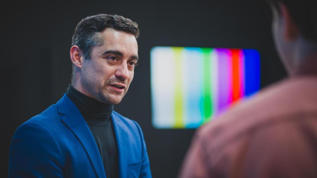 Javier Fernández, durante la entrevista con EL ESPAÑOL