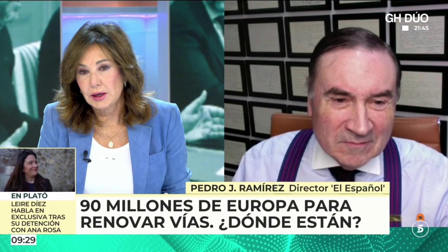 Pedro J. Ramírez este jueves durante su intervención en 'El programa de AR'.