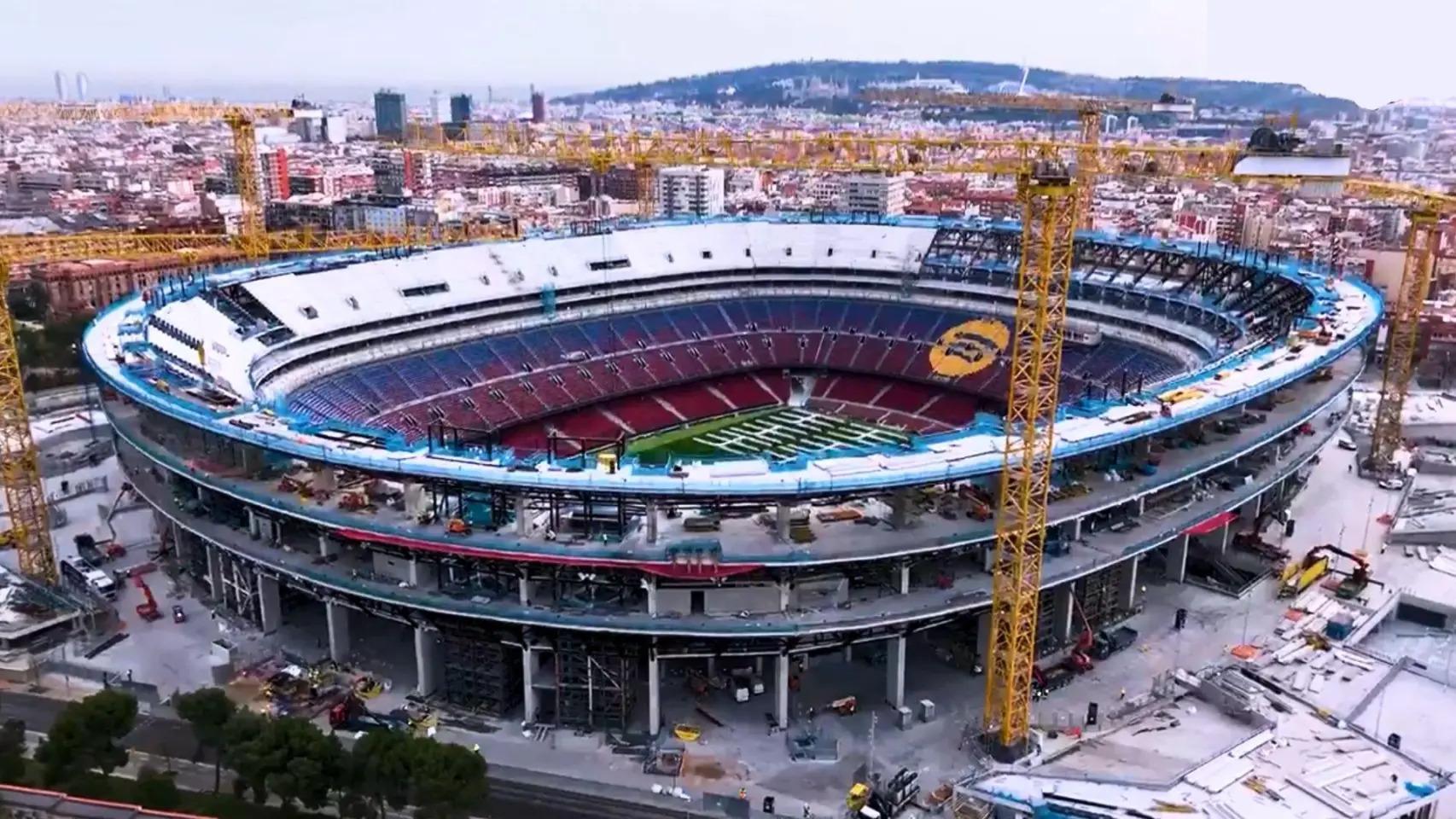Imagen de las obras del nuevo Spotify Camp Nou.