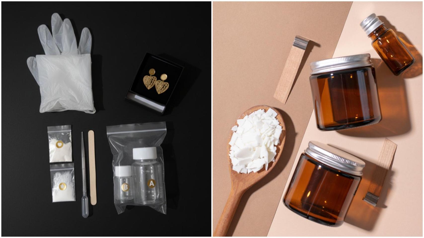Kits para la elaboración de recuerdos o velas.