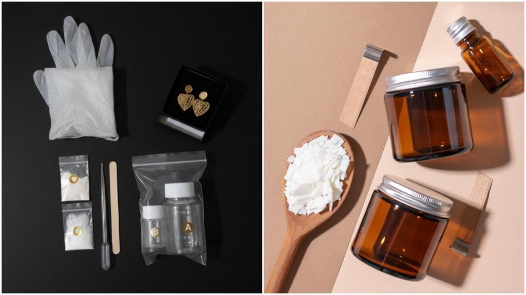 Kits para la elaboración de recuerdos o velas.