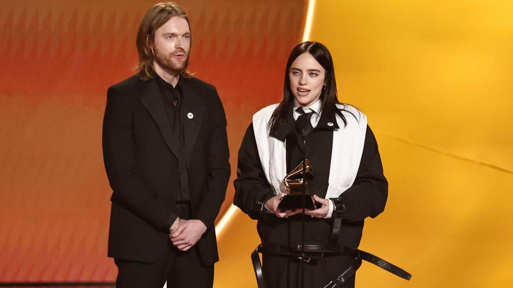 Billie Eilish tras ganar el Grammy.