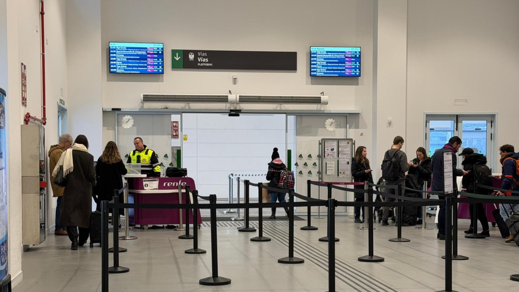La estación de tren de A Coruña este jueves.