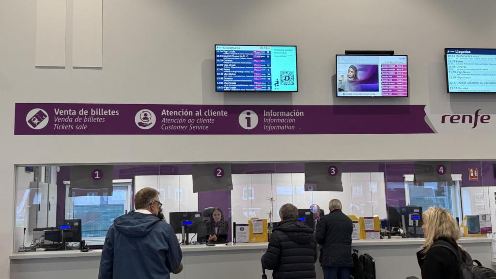 Ambiente esta mañana en la estación de tren de A Coruña