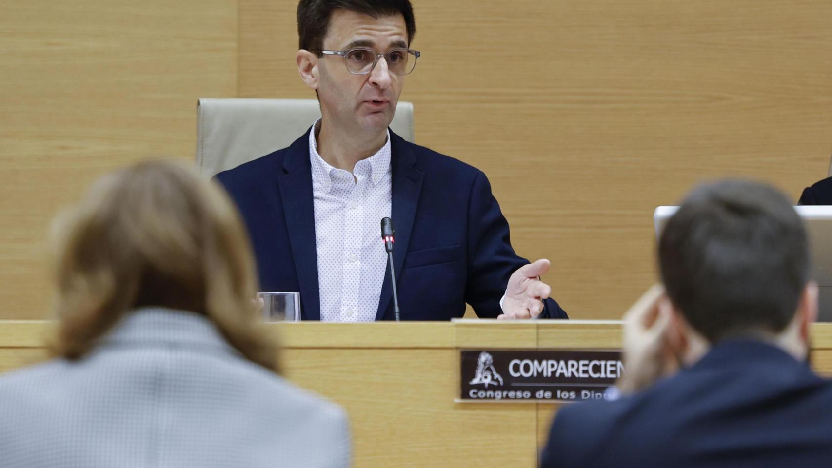 José Pablo López, presidente de RTVE, en una reciente comparecencia en el Congreso