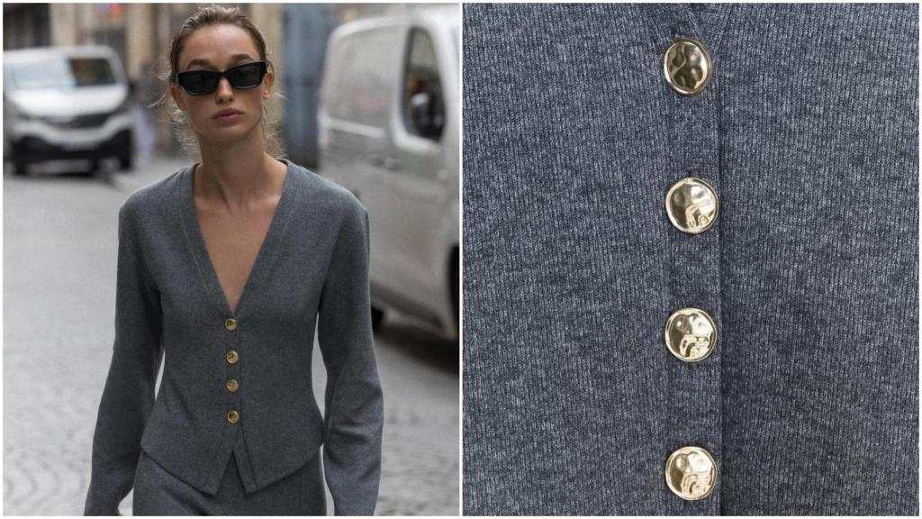 Chaqueta de Zara soft botones. Ref: 5039/222/809