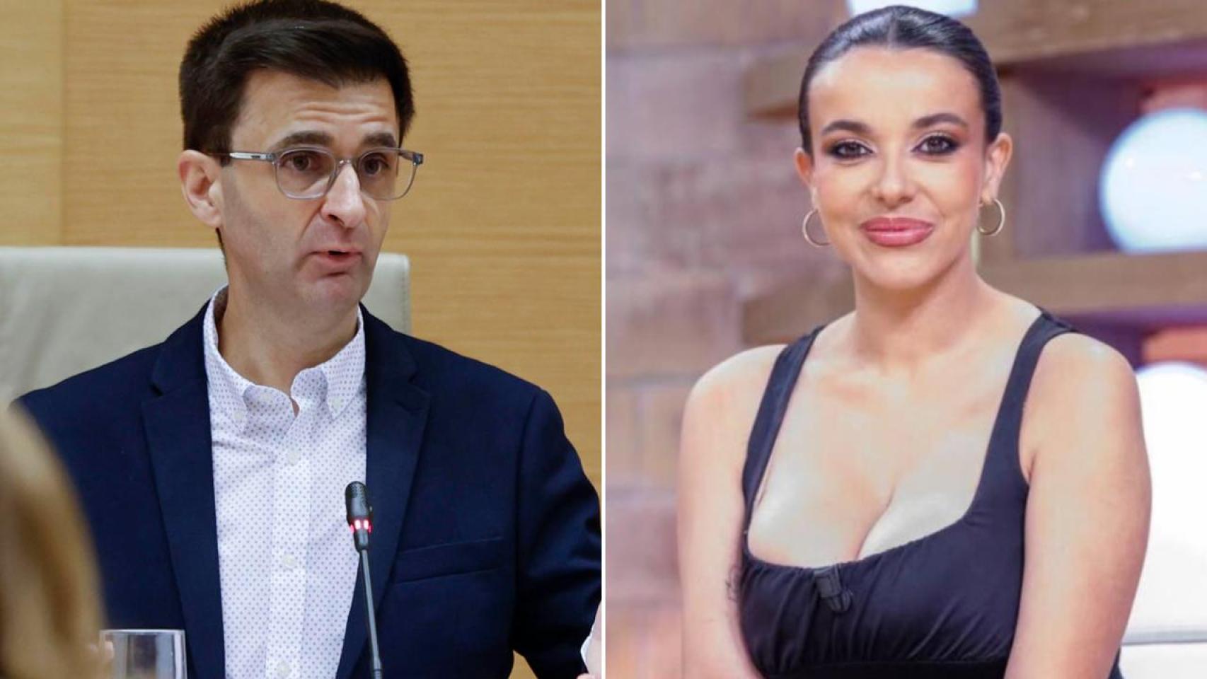 José Pablo López y Sarah Santaolalla, en un fotomontaje de BLUPER.