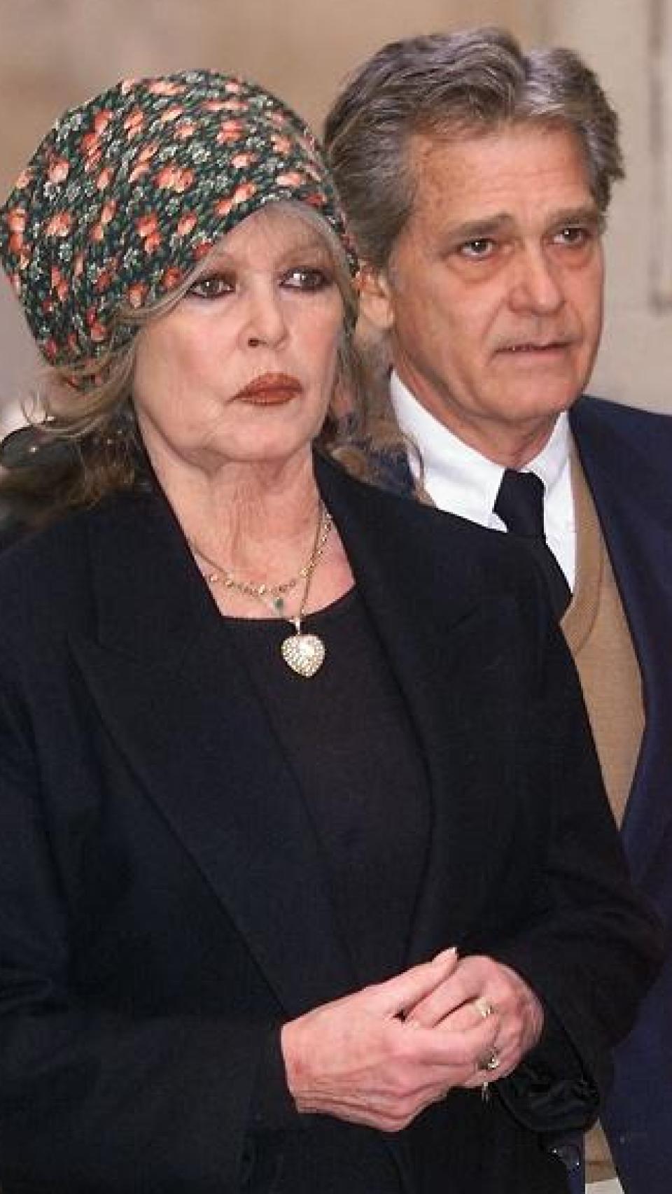 La actriz junto a su marido, Bernard.