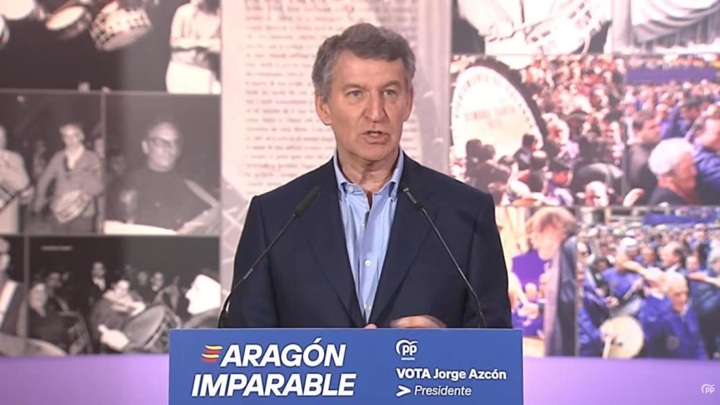 Alberto Núñez Feijóo, en Calanda