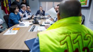 Reunión en la sede del 112 en Toledo. Foto: JCCM.