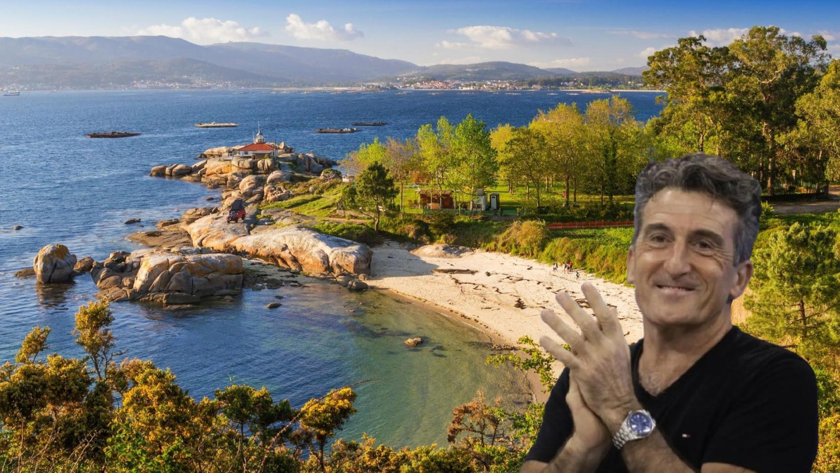 Montaje del Faro de Punta Cabalo, en A Illa de Arousa y Luis Zahera