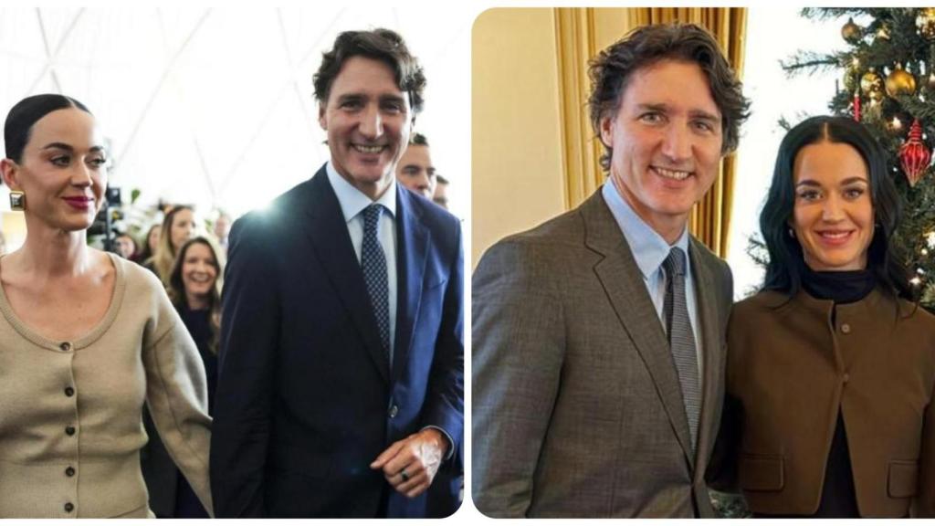 Katy Perry y Justin Trudeau, en un montaje de EL ESPAÑOL.