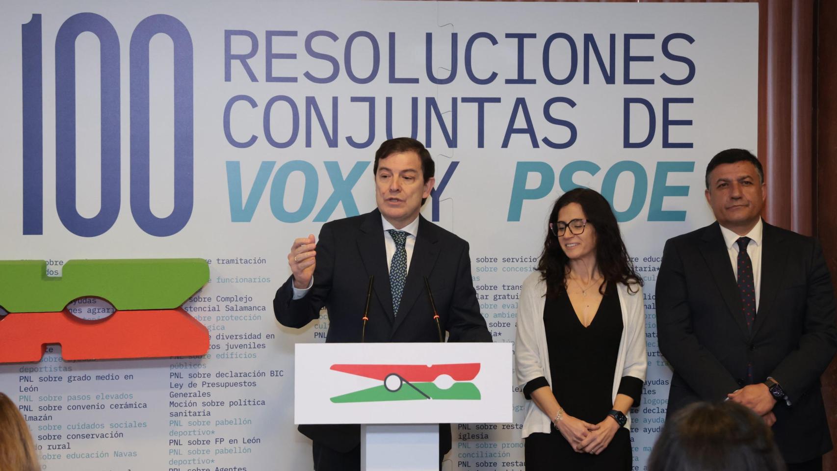 El presidente de la Junta y del PP de Castilla y León, Alfonso Fernández Mañueco, durante su intervención de este jueves en Ávila