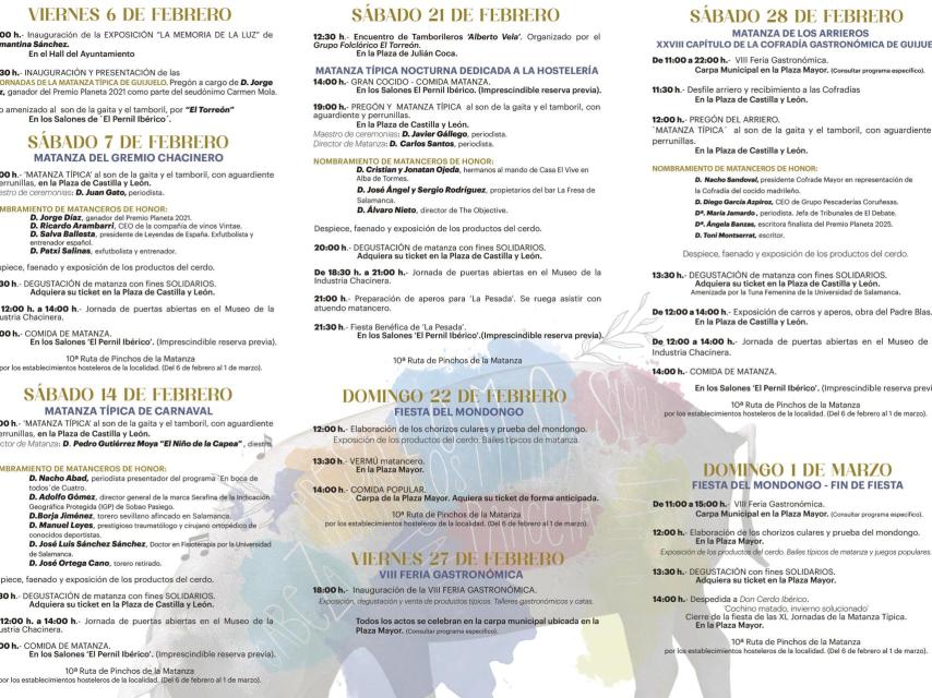 Programa de las jornadas de la Matanza 2026