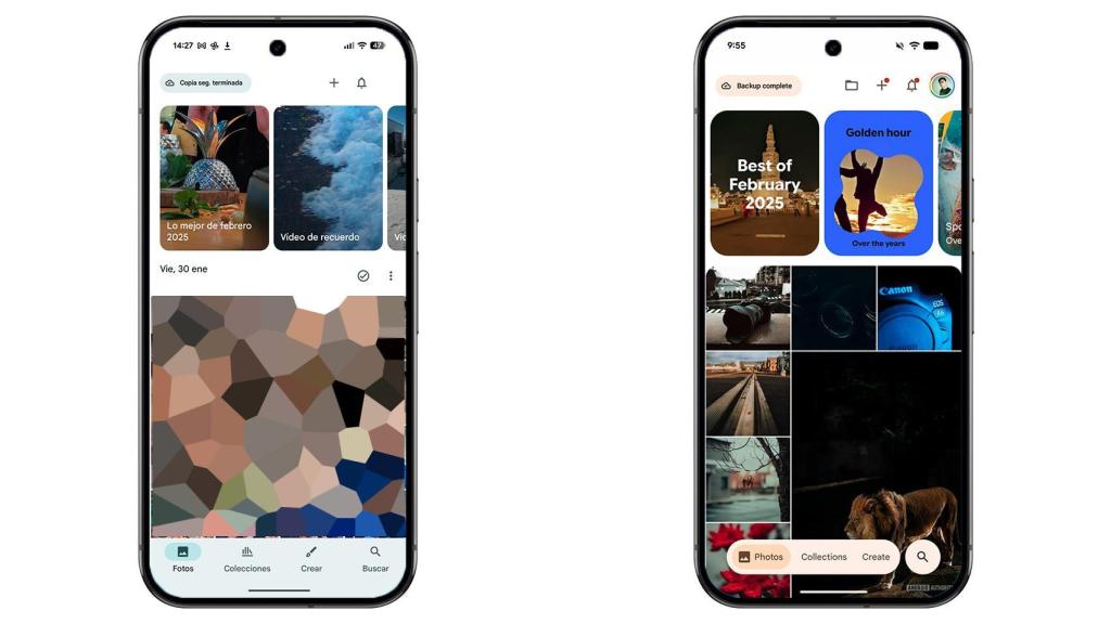 A la izquierda, la interfaz actual. A la derecha, la nueva interfaz.