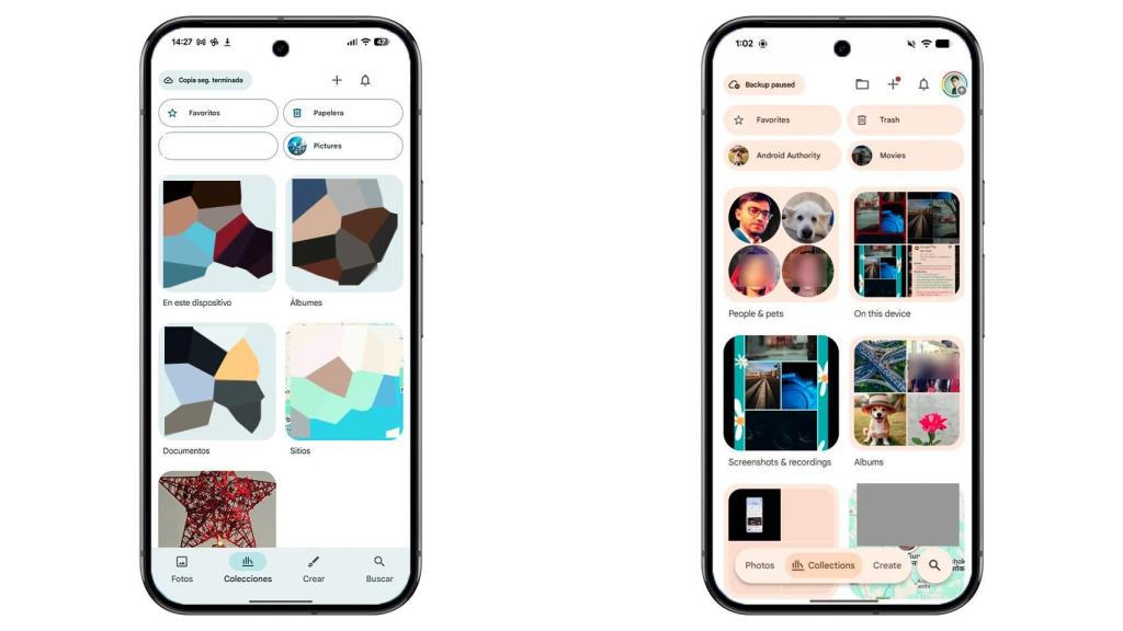 A la izquierda, la interfaz actual. A la derecha, la nueva interfaz.
