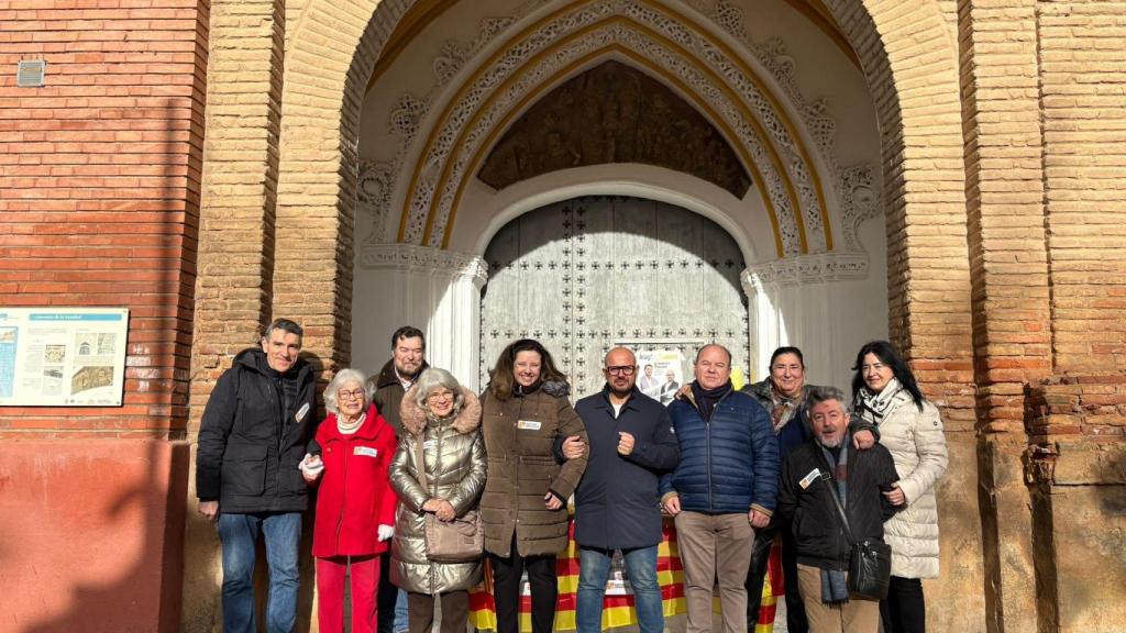 Los candidatos del PAR, este jueves en Daroca