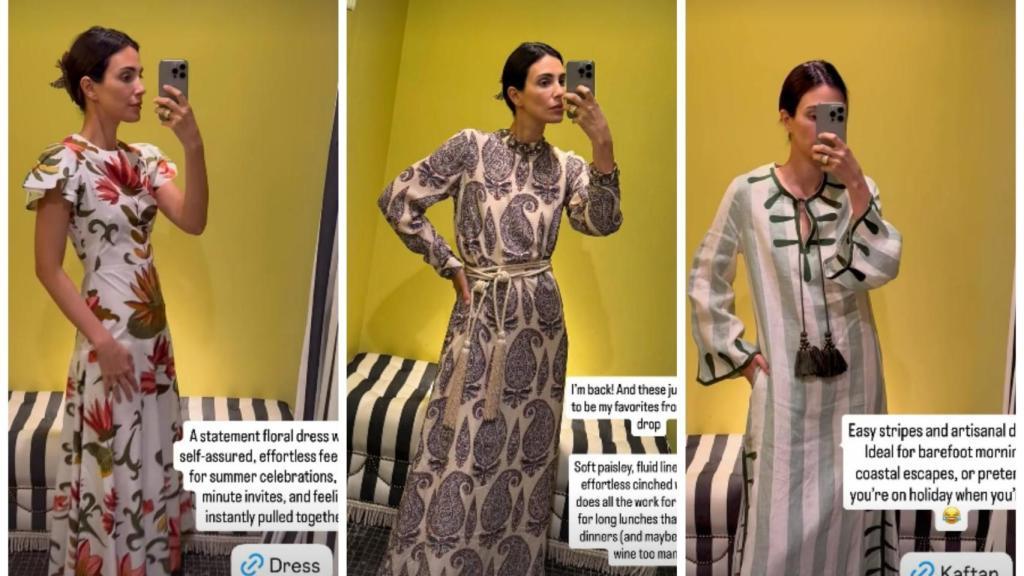 Sassa de Osma, en distintos 'stories' de Instagram.