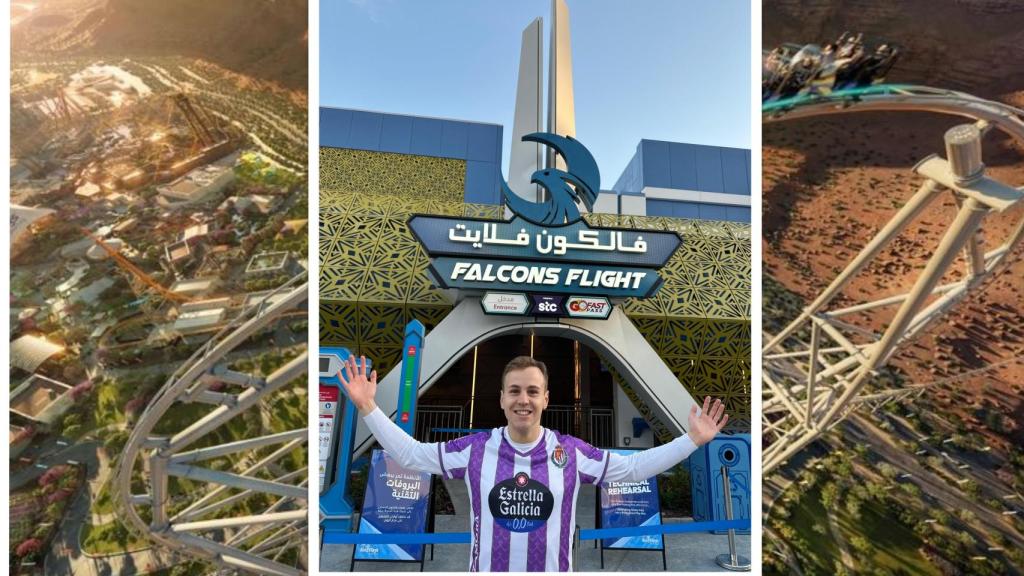 Un vallisoletano, entre los primeros en subir a la montaña rusa más alta y rápida del mundo: “Mi corazón se puso a 250 kms/h”