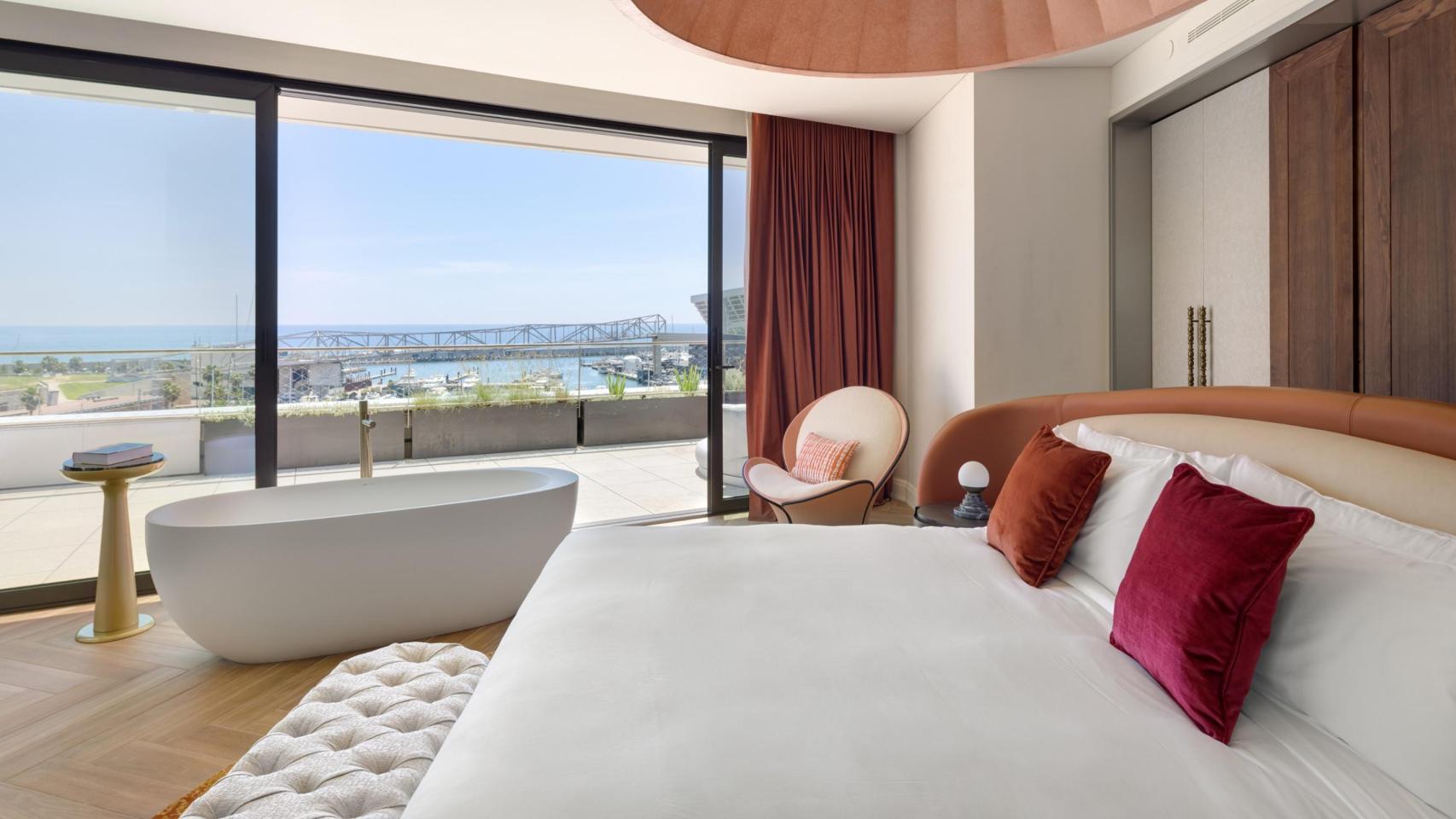 Suite del SLS Barcelona, una de las experiencias disponibles en Staycation.