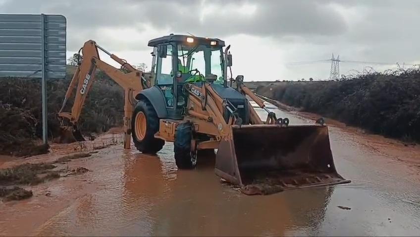 Las carreteras inundadas en la provincia de Zamora, este jueves