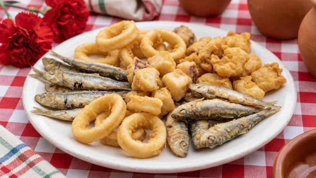 Un plato de pescaíto frito andaluz
