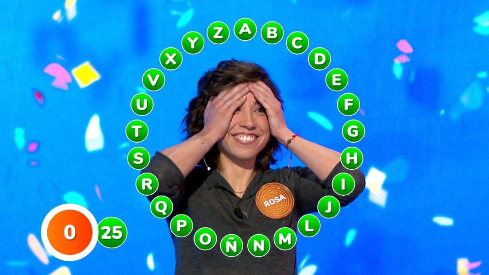 Rosa Rodríguez resuelve el Rosco a falta de 3 segundos y gana los 2.716.000 euros del bote de 'Pasapalabra'.