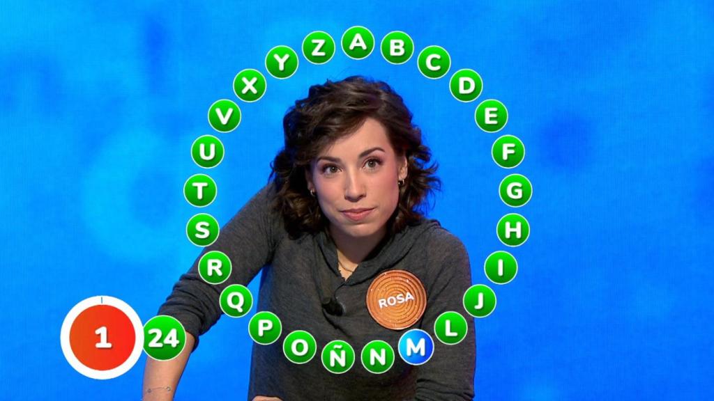 Rosa, instantes antes de resolver su último Rosco de 'Pasapalabra'.