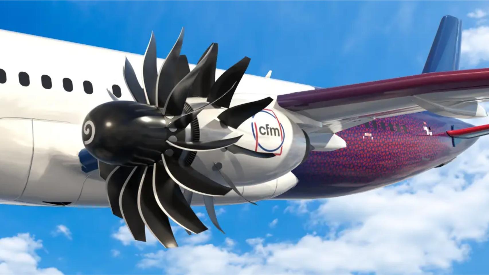 Una ilustración de la arquitectura Open Fan de CFM