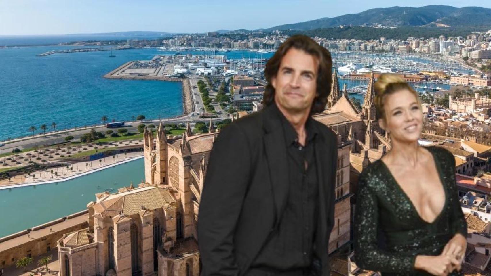 Patricia Montero y Álex Adrover, en Mallorca en un montaje de EL ESPAÑOL.