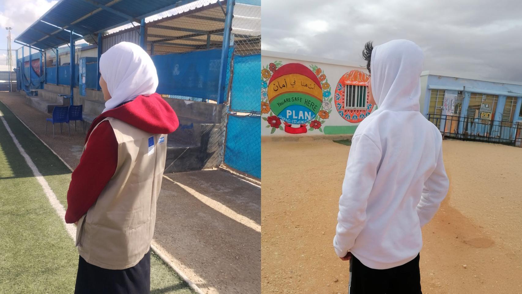 Israa (18) y Mohammed (16), refugiados sirios en Azraq (Jordania).
