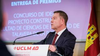 Emiliano García-Page, este viernes en Talavera de la Reina (Toledo).