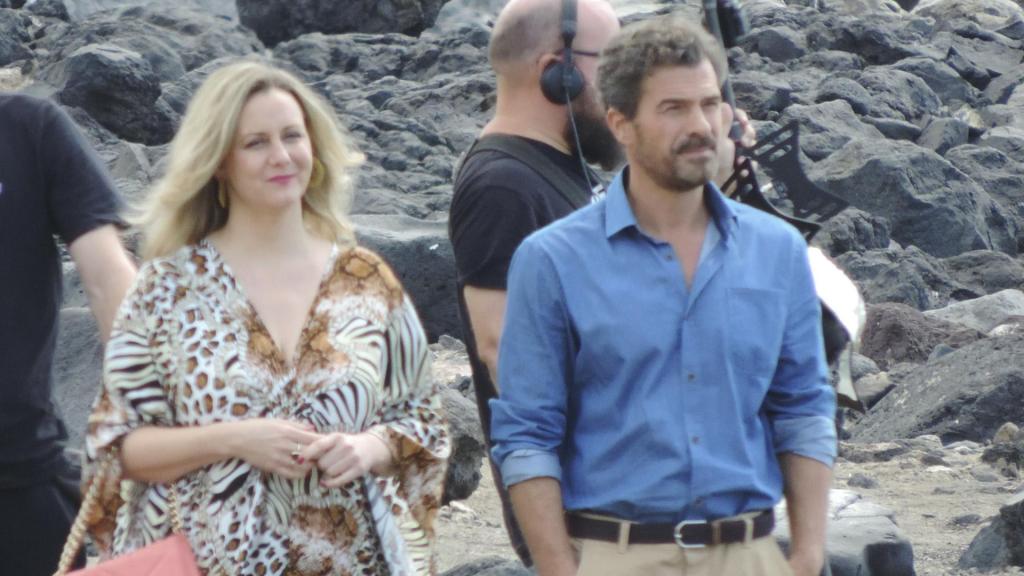 Rodolfo Sancho durante el rodaje de 'Trazos ocultos' en Tenerife.