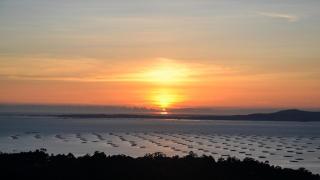 Vista de la Ria de Arousa al atardecer