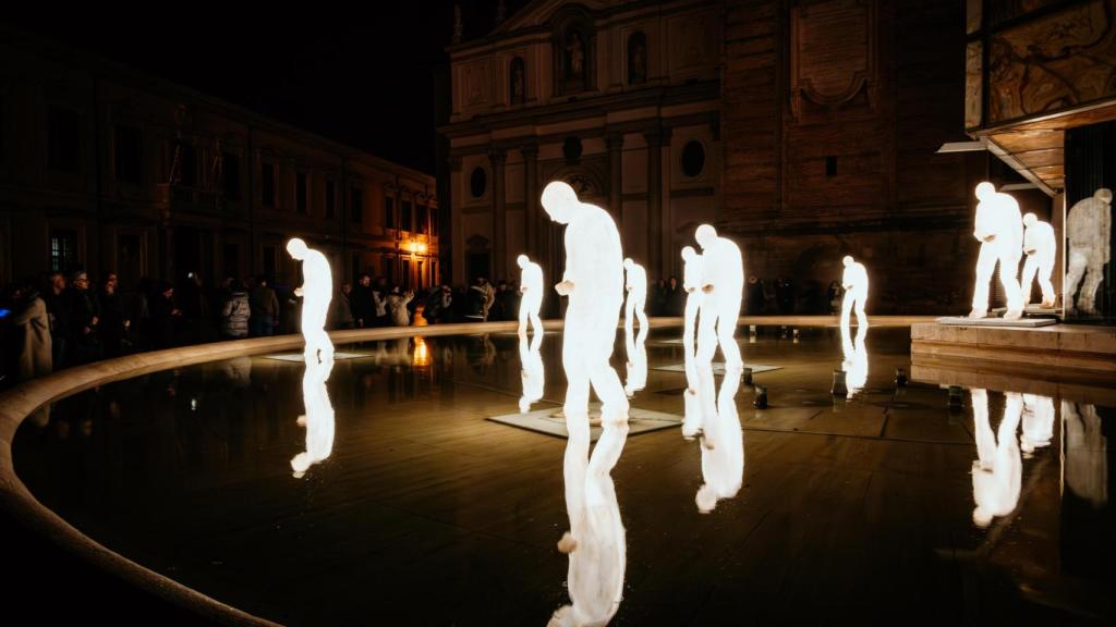 Figuras lumínicas en Zaragoza.