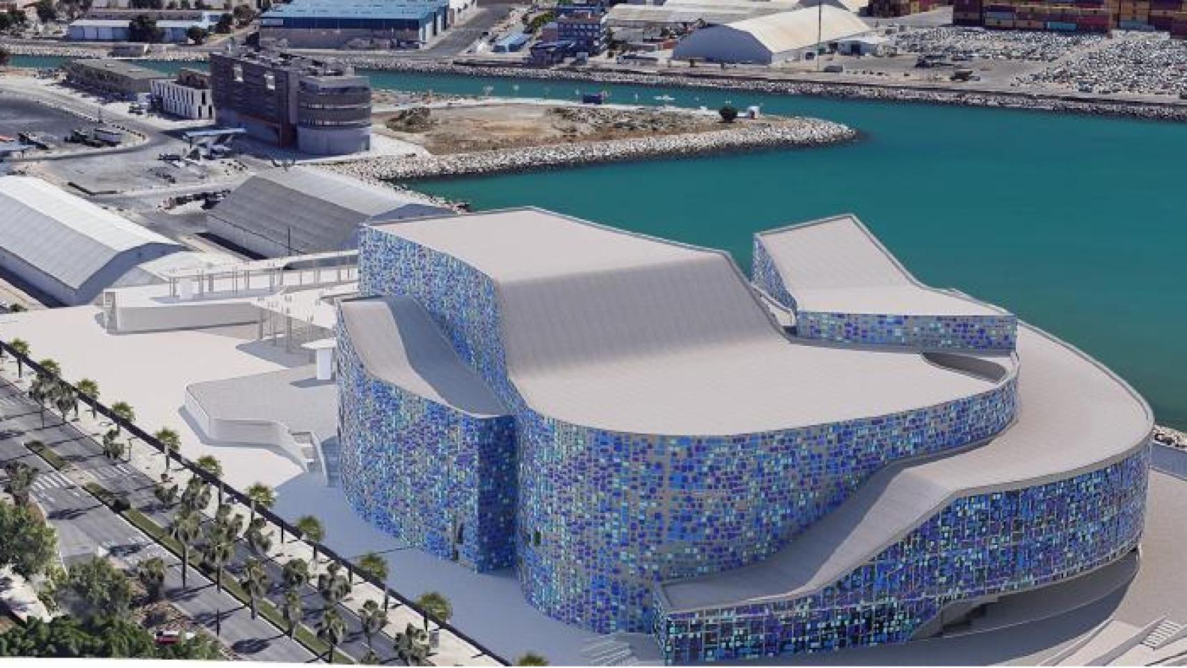 Imagen del futuro Palacio de la Ópera de Málaga.