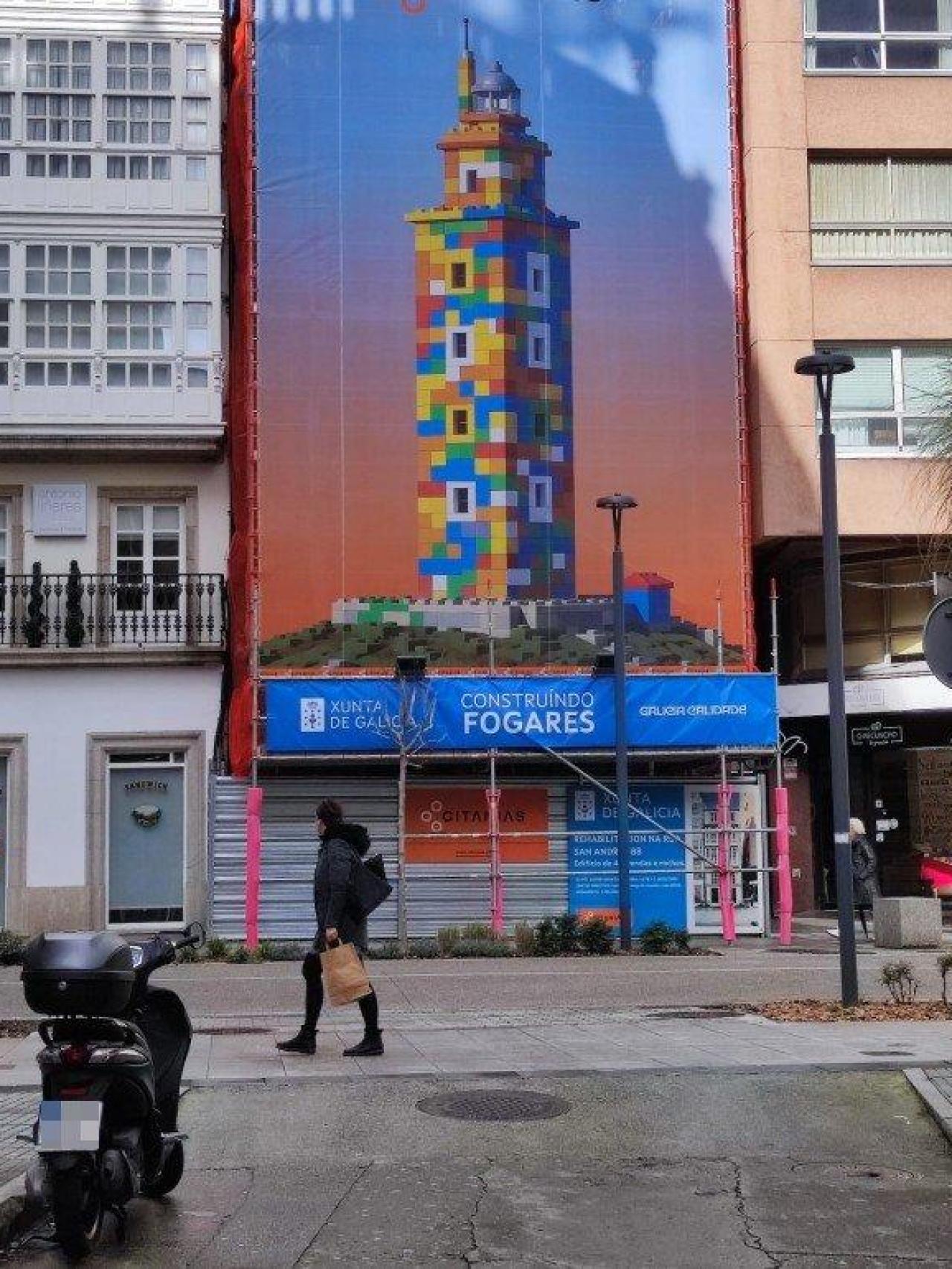 Construcción de un edificio residencial de alquiler promovido por la Xunta en A Coruña.
