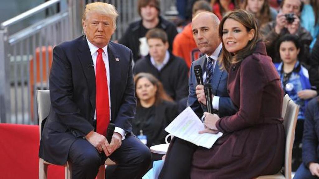 La periodista con Donald Trump.