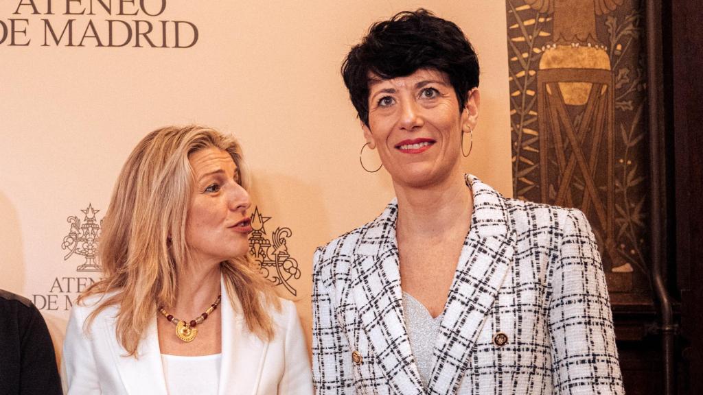 Yolanda Díaz y Elma Saiz.