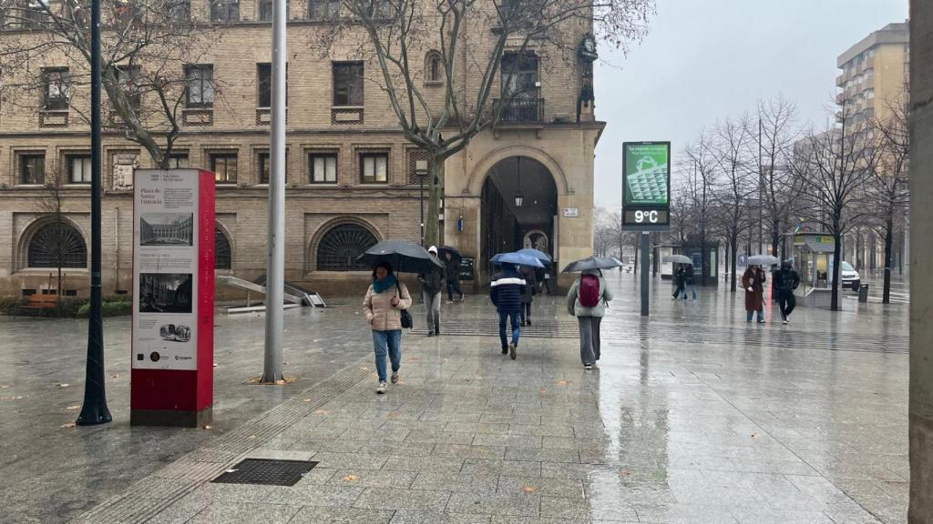 Tormenta en Zaragoza el día 5 de febrero