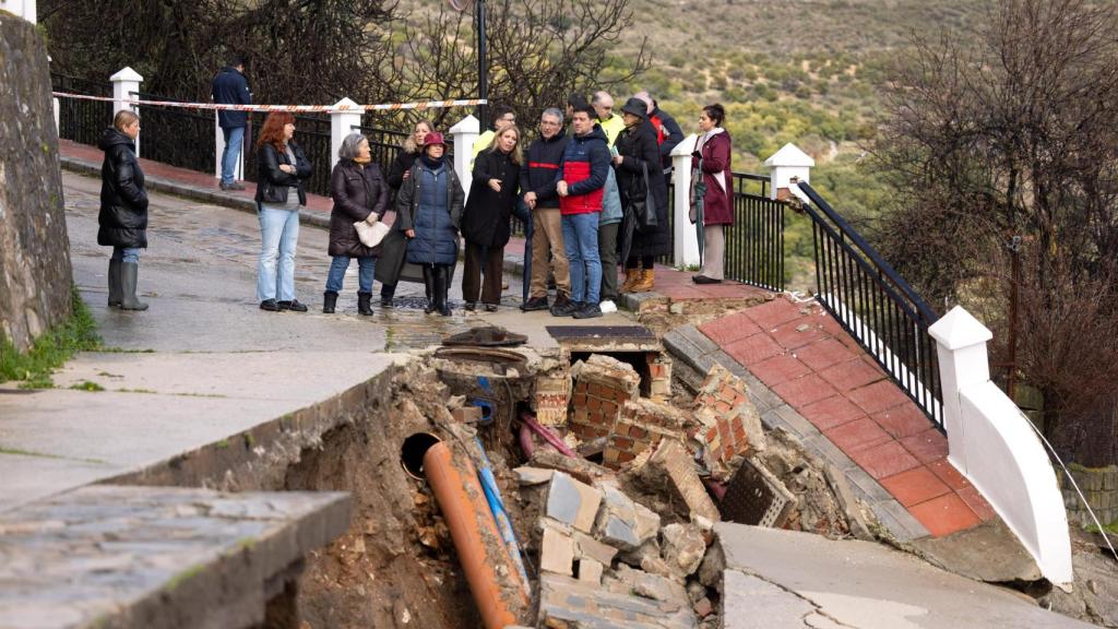 Destrozos de la borrasca Leonardo en Cartajima.