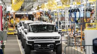 Fabricación del Hummer eléctrico de General Motors en Detroit