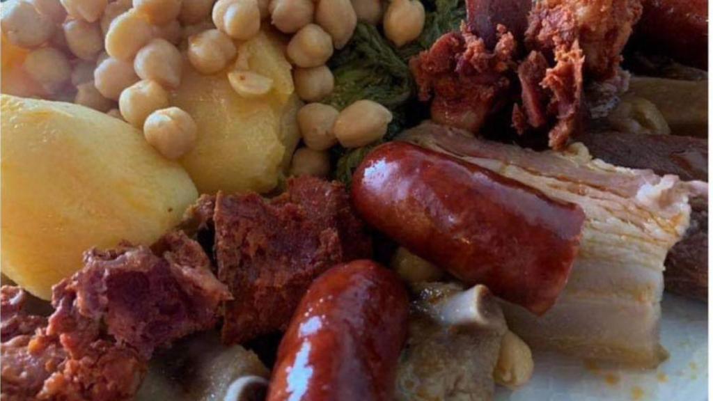 Una parte del menú de cocido de Paz Nogueira