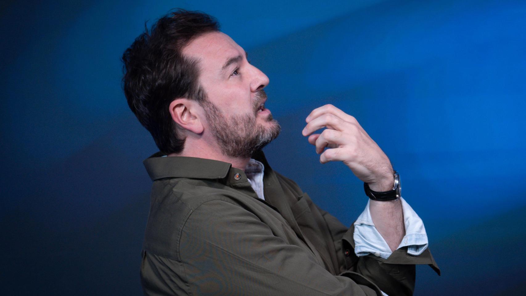 Jorge Bustos, copresentador de Herera en Cope, durante la entrevista con EL ESPAÑOL.