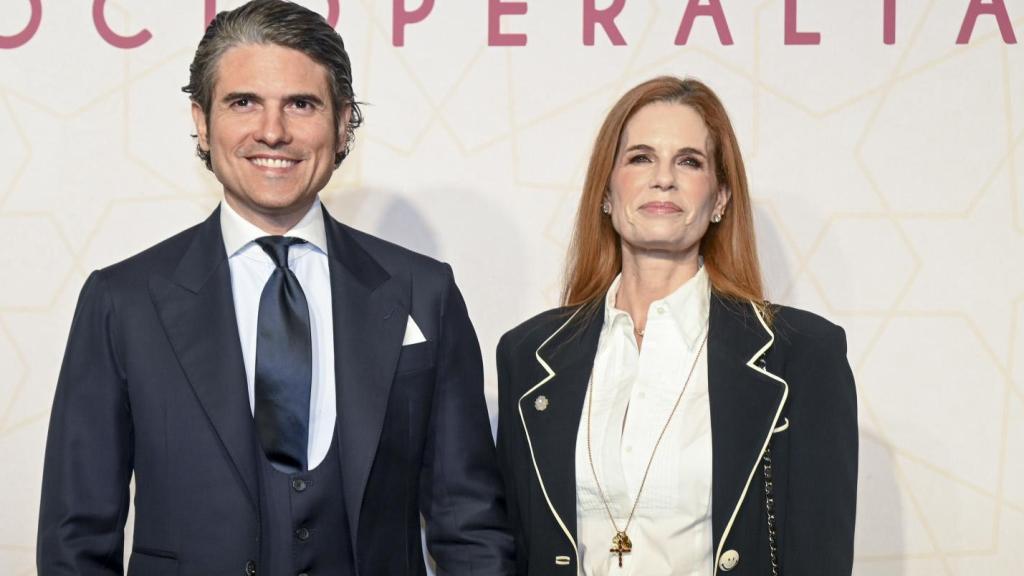 Julián Porras y Olivia de Borbón, en un acto público en Madrid, el pasado mes de enero.