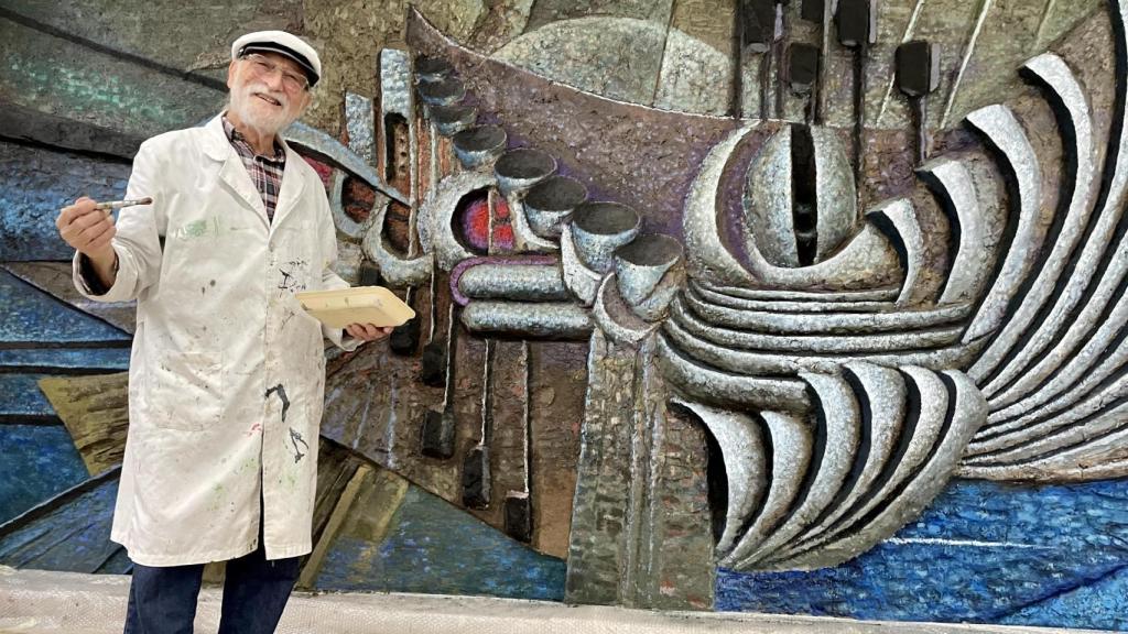 Autor del mural de Laguna, Eladio García Santibáñez.