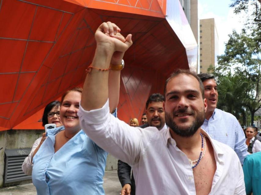 Sergio Contreras, el día de su liberación.