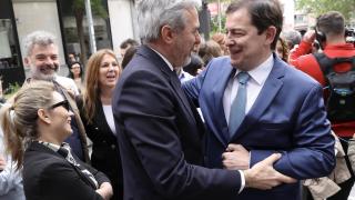 El presidente de Aragón, Jorge Azcón, y el de Castilla y León, Alfonso Fernández Mañueco, en una imagen de archivo